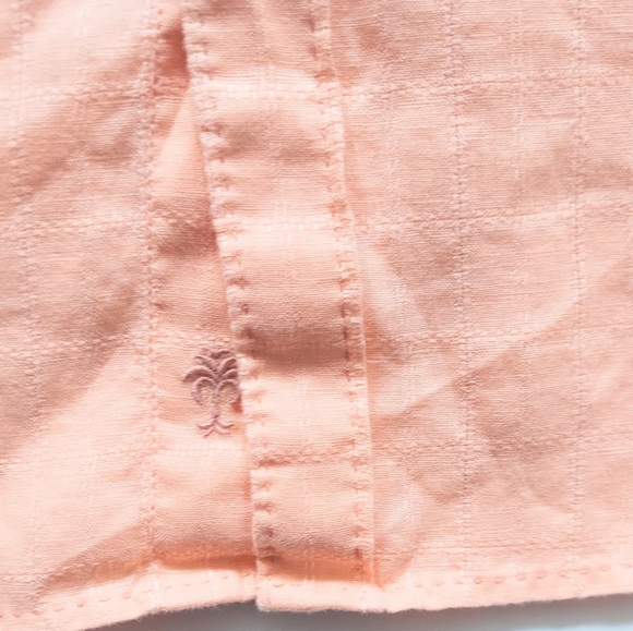 Tommy Bahama Men's Size Large Long Sleeve Linen Button Up Shirt Coral Orange - Picture 4 of 8